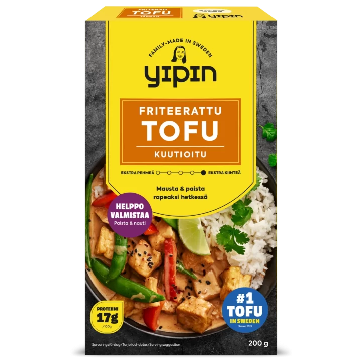 Yipin friteerattu tofu kutoitu