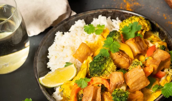 thailändsk mat thailändska recept gul curry med tofu